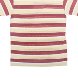 LACOSTE Mens Polo Shirt Red Striped S