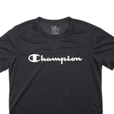 CHAMPION Mens T-Shirt Black Crew Neck M