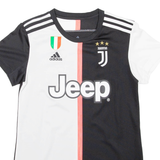 ADIDAS Juventus Mens Football Shirt T-Shirt Black Crew Neck XS