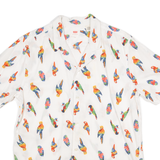LEVI'S Mens Hawaiian Shirt White Animal Print S