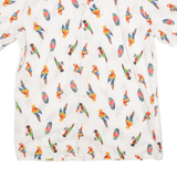 LEVI'S Mens Hawaiian Shirt White Animal Print S