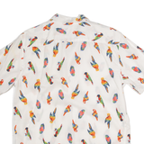 LEVI'S Mens Hawaiian Shirt White Animal Print S