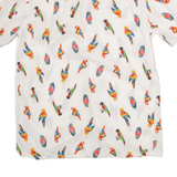 LEVI'S Mens Hawaiian Shirt White Animal Print S