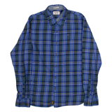 TOMMY HILFIGER Mens Shirt Blue Check Long Sleeve L