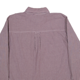 CHAPS Mens Shirt Maroon Gingham Long Sleeve XL