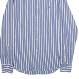 TOMMY HILFIGER Slim Fit Mens Shirt Blue Striped Long Sleeve S
