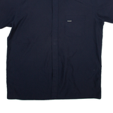 KICKERS Mens Plain Shirt Blue L