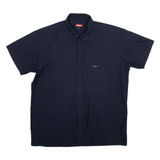 KICKERS Mens Plain Shirt Blue L