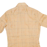 RODRIGO Mens Shirt Orange Gingham S