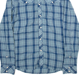 G-STAR Mens Shirt Blue Check Long Sleeve L
