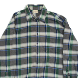 EXPLORER Mens Shirt Green Check Long Sleeve L