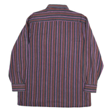 COLDOR Mens Shirt Purple Striped Long Sleeve XL