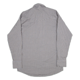 WRANGLER Mens Shirt Grey Gingham Long Sleeve L