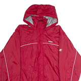 K-WAY Fleece Lined Mens Rain Jacket Blue Hooded XL