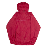 K-WAY Fleece Lined Mens Rain Jacket Blue Hooded XL