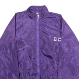 Mens Shell Jacket Purple Satin Nylon M