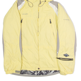 COLUMBIA Insulated Womens Coat Yellow Hooded Colourblock S