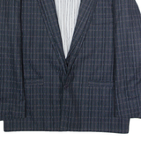 ANDRE LANCAR Mens Blazer Jacket Blue Wool Striped XL