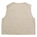 CHICOREE Womens Waistcoat Beige Twill 90s M