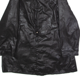 Womens Windbreaker Jacket Black 90s Hooded UK 12