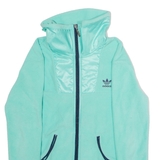 ADIDAS ORIGINALS Womens Fleece Jacket Green UK 6
