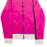 PUMA Womens Track Jacket Pink Colourblock UK 16