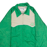 SWINGSTER Mens Windbreaker Jacket Green Nylon 80s Colourblock L