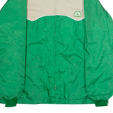 SWINGSTER Mens Windbreaker Jacket Green Nylon 80s Colourblock L