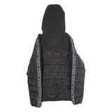 CHAMPION Mens Puffer Jacket Black Hooded S