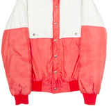 KILLY Mens Jacket Red 80s Hooded Colourblock S