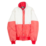 KILLY Mens Jacket Red 80s Hooded Colourblock S