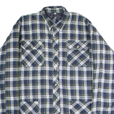 CHALET Mens Lumberjack Jacket Blue Flannel Plaid 2XL