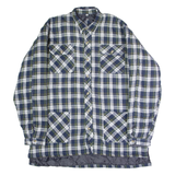 CHALET Mens Lumberjack Jacket Blue Flannel Plaid 2XL