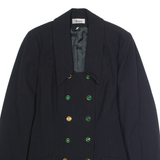 OKTAVIA Womens Blazer Jacket Black Wool 90s UK 14