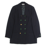 OKTAVIA Womens Blazer Jacket Black Wool 90s UK 14