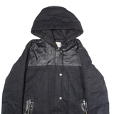 SANDRO Womens Coat Black Hooded XS