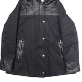 SANDRO Womens Coat Black Hooded XS