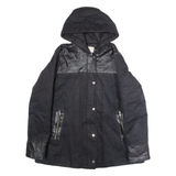 SANDRO Womens Coat Black Hooded XS