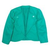 Womens Blazer Jacket Green Wool 90s UK 14