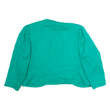 Womens Blazer Jacket Green Wool 90s UK 14
