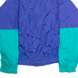 Mens Shell Jacket Blue Nylon 90s Colourblock XL
