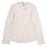 MARELLA Womens Blazer Jacket Beige Wool UK 10