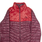 THE NORTH FACE Womens Puffer Jacket Maroon Nylon Colourblock L
