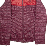 THE NORTH FACE Womens Puffer Jacket Maroon Nylon Colourblock L