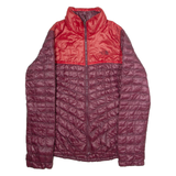 THE NORTH FACE Womens Puffer Jacket Maroon Nylon Colourblock L