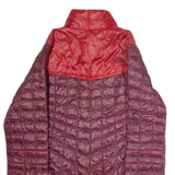 THE NORTH FACE Womens Puffer Jacket Maroon Nylon Colourblock L