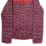 THE NORTH FACE Womens Puffer Jacket Maroon Nylon Colourblock L