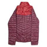 THE NORTH FACE Womens Puffer Jacket Maroon Nylon Colourblock L