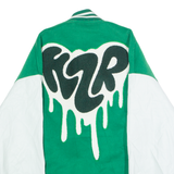 KZR Mens Varsity Jacket Green Colourblock L