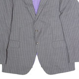 TOMMY HILFIGER Tailored Mens Blazer Jacket Grey Wool Pinstripe XL